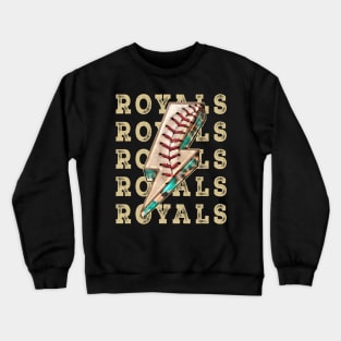 Aesthetic Design Royals Gifts Vintage Styles Baseball Crewneck Sweatshirt